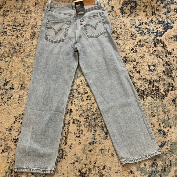 NWT Levi's Ribcage High Rise Straight Ankle Blue Jeans Classic Denim 24 x 27 - Picture 8 of 11